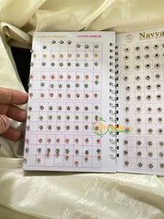 White Stone Sticker Bindi-Border Stone-Book-Navya Long-BB053