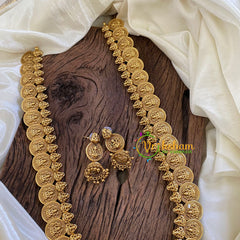 Premium Traditional Lakshmi Kaasumala Long Neckpiece-G10462