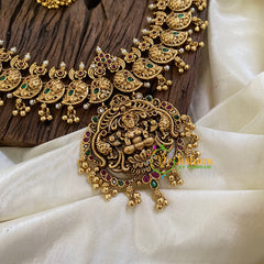 Premium Antique Temple Haram - Lakshmi Haram -G10463