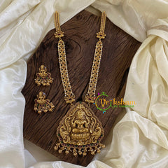 Pearl Bead Antique Temple Haram - Lakshmi Haram -Gold Bead-G10470