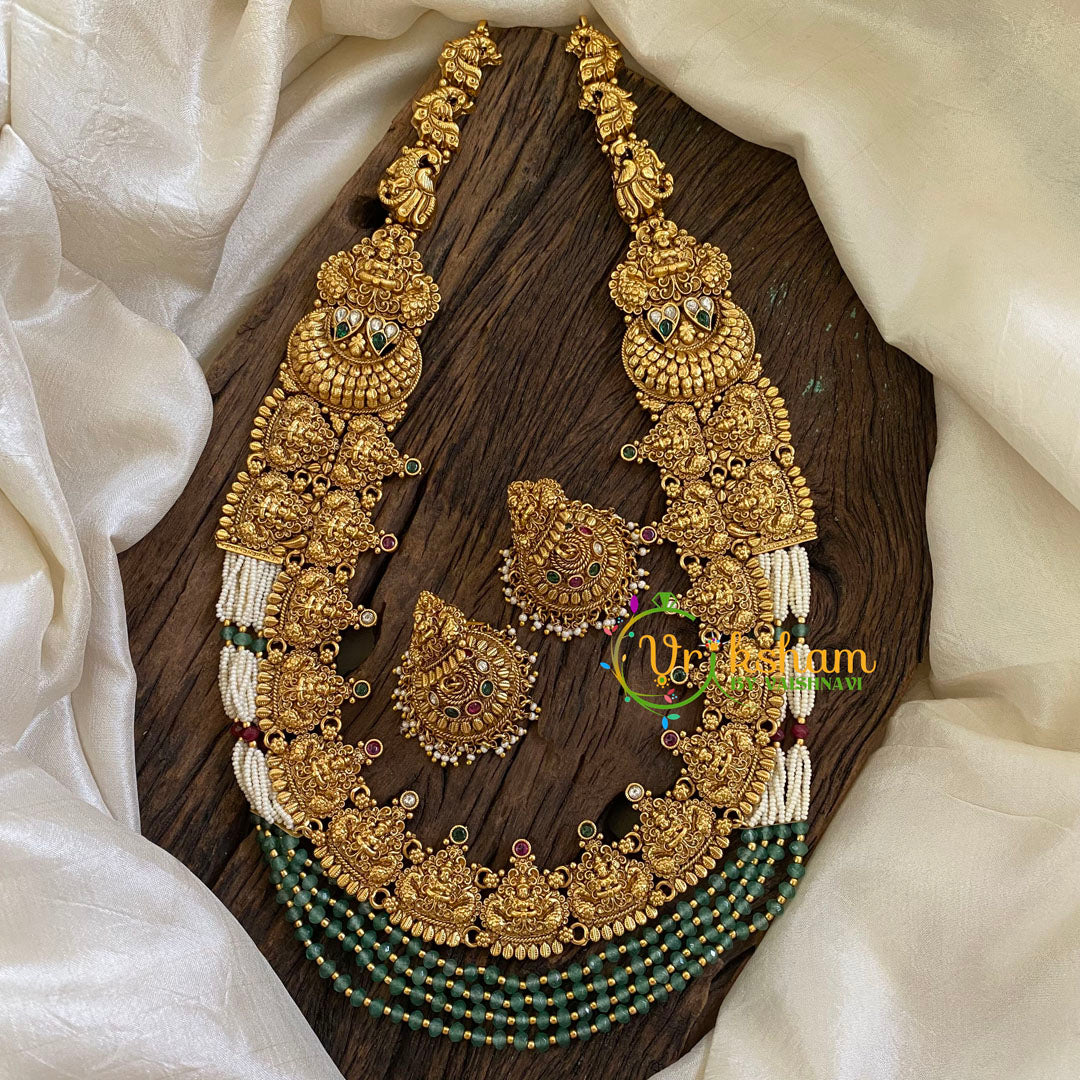 Premium Unique Temple Haram - Lakshmi Haram -G10490