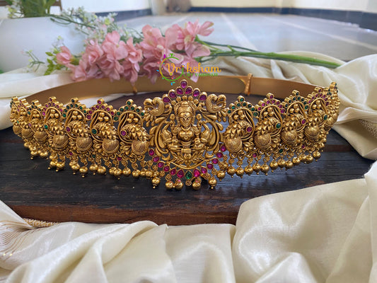 Exquisite Lakshmi and Peacock Temple Hipbelt  – G2769