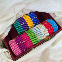 Navrathri Return Gift Package -Silk Thread Bangles Set 1-NV010