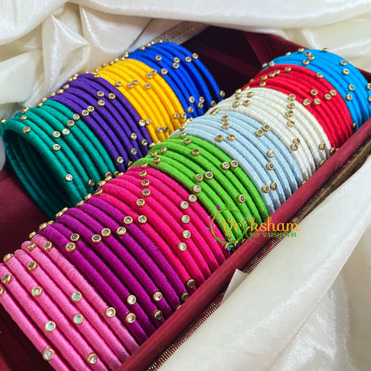 Navrathri Return Gift Package -Silk Thread Bangles Set 1-NV010