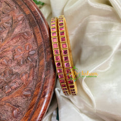 Navrathri Return Gift Package -Silk Thread Kundan Bangles Set 4-NV013