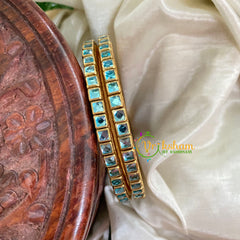 Navrathri Return Gift Package -Silk Thread Kundan Bangles Set 4-NV013
