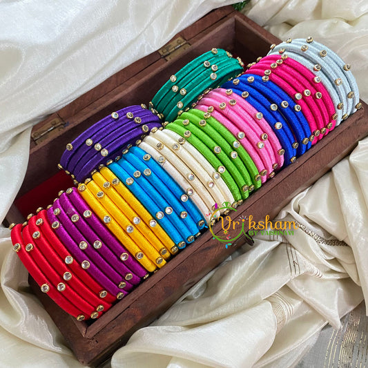 Navrathri Return Gift Package -Silk Thread Bangles Set 5-NV014