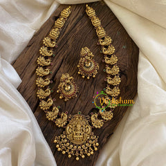 Premium Antique Temple Haram - Lakshmi Haram -Gold Bead-G10472