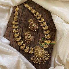 Premium Antique Temple Haram - Lakshmi Haram -Gold Bead-G10472