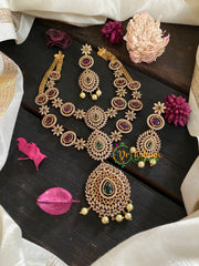 Gold Look Alike AD Stone Layer Neckpiece-G4411