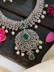 Royal American Diamond Bridal Green Haram-G4397