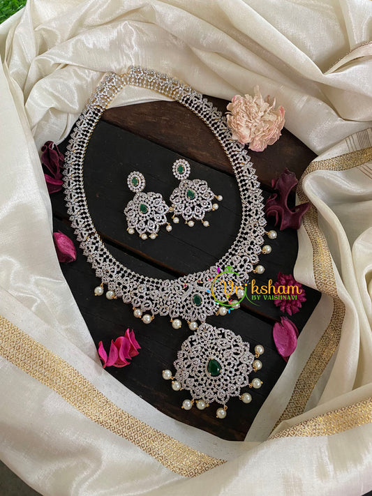 Royal American Diamond Bridal Green Haram-G4398