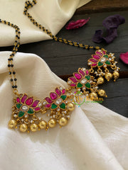 Jadau Kundan Mangalsutra Style Neckpiece-Lotus -J938