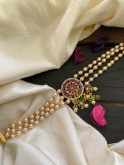 Jadau Kundan Pearl High Neck Choker -J931