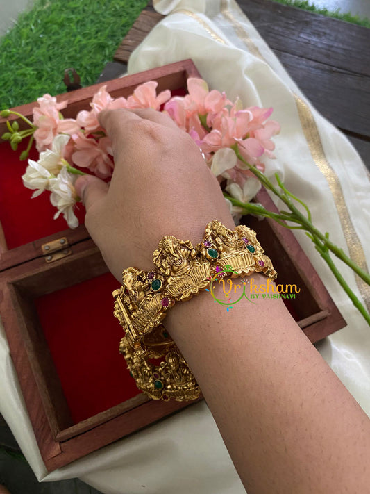 Premium Antique Openable Kada Bangle-Ganesh Temple Bangle-G3527