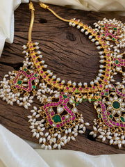 Precious Jadau Kundan Guttapusalu Neckpiece -J1093