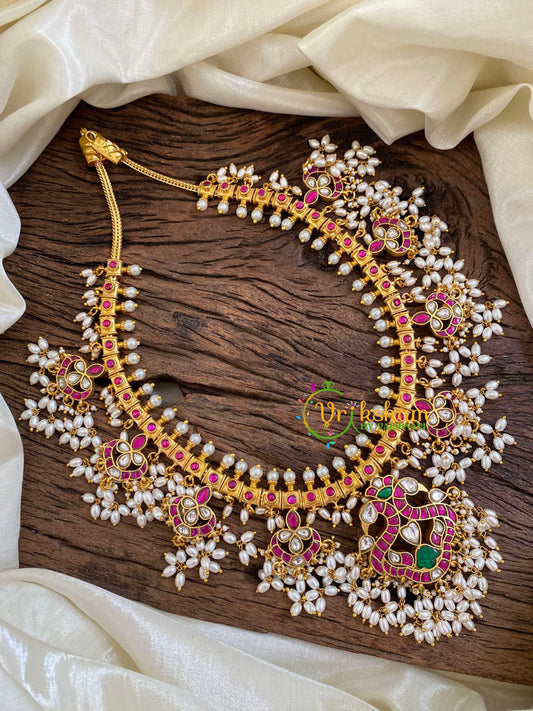 Precious Jadau Kundan Guttapusalu Neckpiece -J1094