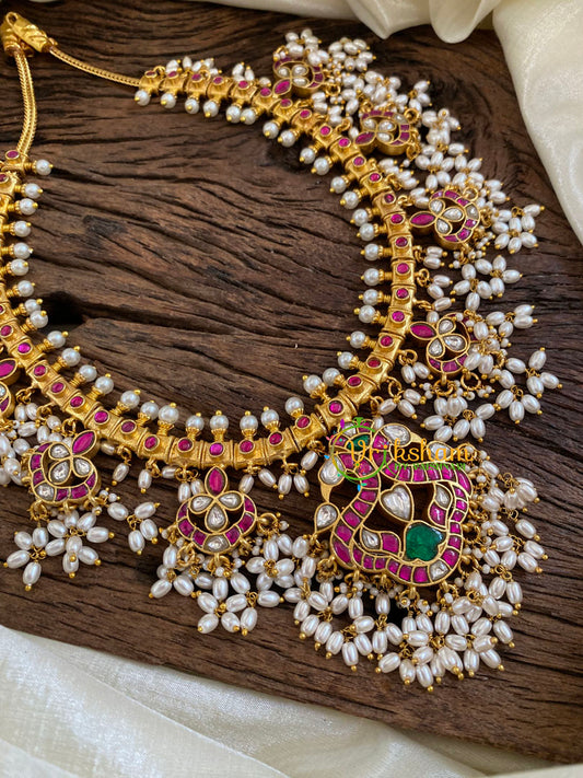 Precious Jadau Kundan Guttapusalu Neckpiece -J1094