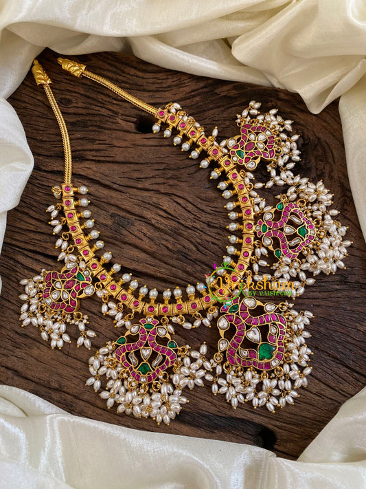 Precious Jadau Kundan Guttapusalu Neckpiece -J1095