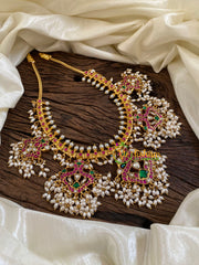 Precious Jadau Kundan Guttapusalu Neckpiece -J1095