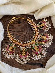 Precious Jadau Kundan Guttapusalu Neckpiece-Lakshmi Guttapusalu -J1096