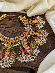 Precious Jadau Kundan Guttapusalu Neckpiece-Lakshmi Guttapusalu -J1096