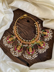 Precious Jadau Kundan Guttapusalu Neckpiece-Lakshmi Guttapusalu -J1096