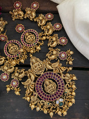 Antique Temple Lakshmi coin style Neckpiece-Gold -G2827