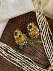 Pearls and Beads Jadau Kundan Pendant Mala -J1645