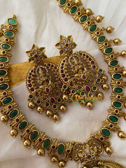 Gold Look Alike Lakshmi Short Neckpiece -Gold Bead-G8856