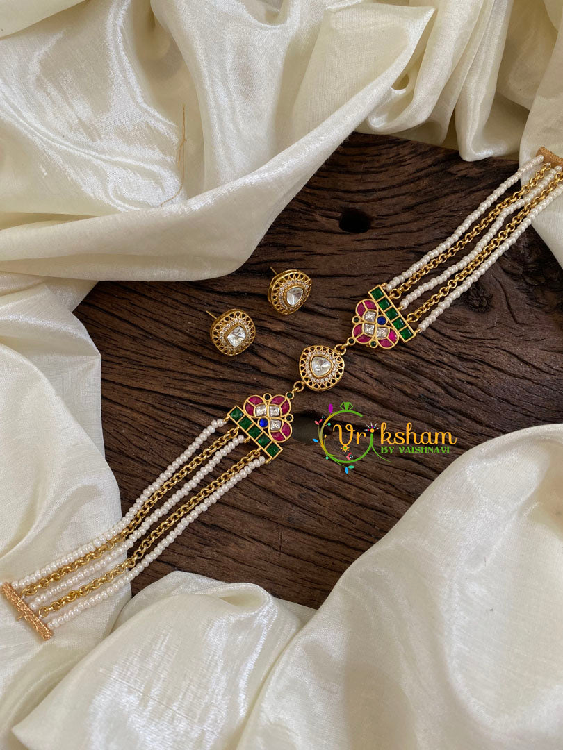 Precious Jadau Kundan Choker Short Neckpiece -J1682