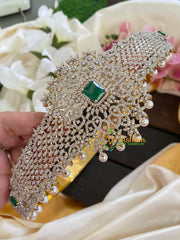Exquisite Bridal American Diamond Hipbelt -3 Green-G5670