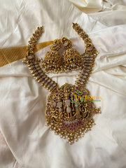 Premium Ram Parivar Pendant Short Neckpiece -Temple Neckpiece -G8827