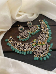 Green Victorian Diamond Choker Short Neckpiece -VV464