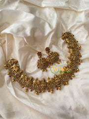 Premium Lakshmi Choker Short Neckpiece -Temple Neckpiece -G8822