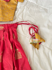 Yellow with Red Indian Traditional Girls Lehenga-VS1793