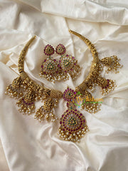 Premium Lakshmi Short Neckpiece -Temple Neckpiece -G8823