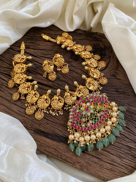 Two in One Removable Pendant Jadau Kundan Short Neckpiece -J1633