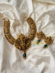 Premium Lakshmi Pendant Choker Short Neckpiece -Temple Neckpiece -G8821