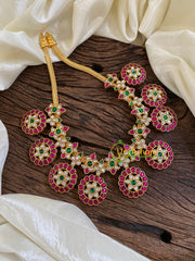 Precious Jadau Kundan Coin Style Short Neckpiece -J1632