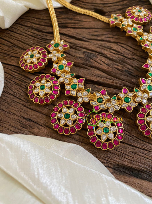 Precious Jadau Kundan Coin Style Short Neckpiece -J1632