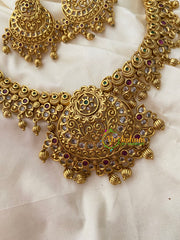 Gold Look Alike Short Neckpiece-Gold Bead-G8854