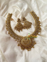 Gold Look Alike Short Neckpiece-Gold Bead-G8854