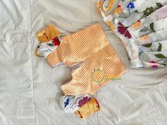 Gold with White Floral Indian Traditional Girls Lehenga-VS1806