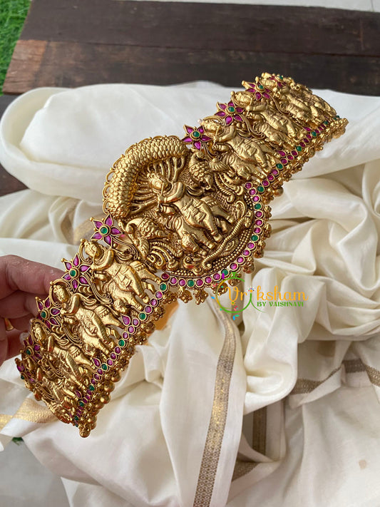 Sri Krishna Hipbelt–Gold Look alike Temple Hipbelt-G4420