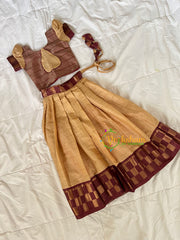 Sandal with Maroon Indian Traditional Girls Lehenga-VS1814