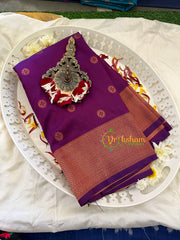 Purple Paithani Semi Soft Silk Saree -VS731