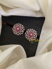 Pink and White American Diamond Stud -G6622