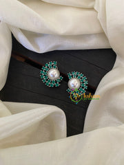 Emerald American Diamond Pearl Stud -G6641