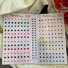 Plain Color Sticker Bindis -Sizes-Navya-B018